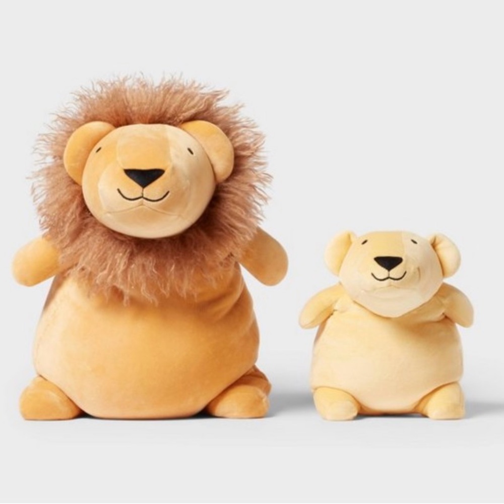 Pillowfort weighted sensory plush lion and cub set nwt
